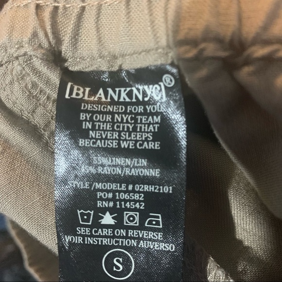 BLANK NYC Trooper Linen Drawstring Joggers Pants - Picture 3 of 8